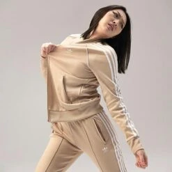 Women's Adidas Originals 3-Stripes Primeblue Track Jacket Magic Beige - HS6765 250 -Fashion General Store HS6765 250 M3