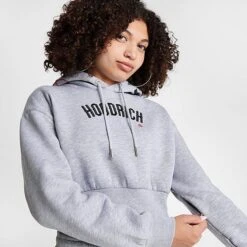 Women's Hoodrich Calor Cropped Hoodie Heather Grey - HW0239 063 -Fashion General Store HW0239 063 M5
