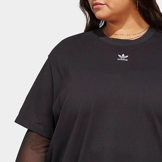 Women's Adidas Originals Adicolor Essentials T-Shirt (Plus Size) Black - IA6439 001 7 Women's Adidas Originals Adicolor Essentials T-Shirt (Plus Size) Black - IA6439 001 - Image 5