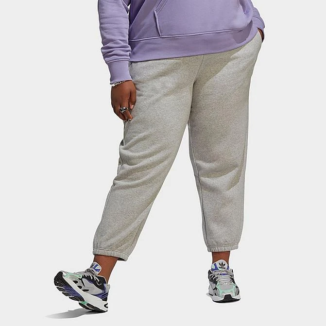 Women's Adidas Originals Essentials Fleece Joggers (Plus Size) Medium Grey Heather - IA6441 035 3 Women's Adidas Originals Essentials Fleece Joggers (Plus Size) Medium Grey Heather - IA6441 035