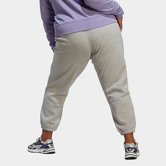 Women's Adidas Originals Essentials Fleece Joggers (Plus Size) Medium Grey Heather - IA6441 035 4 Women's Adidas Originals Essentials Fleece Joggers (Plus Size) Medium Grey Heather - IA6441 035 - Image 2