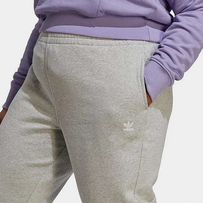 Women's Adidas Originals Essentials Fleece Joggers (Plus Size) Medium Grey Heather - IA6441 035 6 Women's Adidas Originals Essentials Fleece Joggers (Plus Size) Medium Grey Heather - IA6441 035 - Image 4