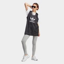 Women's Adidas Originals Adicolor Essentials Leggings Medium Grey Heather - IA6447 035 -Fashion General Store IA6447 035 M3