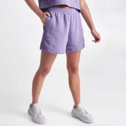 Women's Adidas Originals Adicolor Essentials French Terry Shorts Magic Lilac - IA6449 518 -Fashion General Store IA6449 518 M3