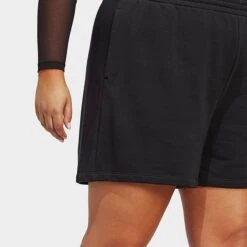 Women's Adidas Originals Adicolor Essentials French Terry Shorts (Plus Size) Black - IA6474 001 -Fashion General Store IA6474 001 M5