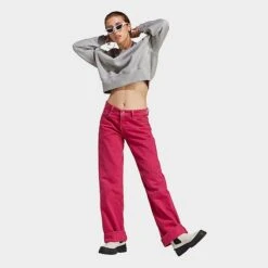 Women's Adidas Originals Adicolor Essentials Crew Long Sleeve Sweatshirt Medium Grey Heather - IA6499 035 -Fashion General Store IA6499 035 M3