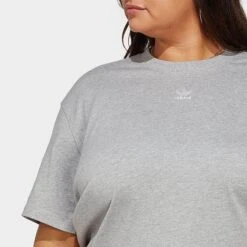 Women's Adidas Originals Adicolor Essentials T-Shirt (Plus Size) Medium Grey Heather. - IA7696 035 -Fashion General Store IA7696 035 M4