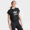 Women's Adidas Originals Adicolor Classics Cropped Trefoil T-Shirt Black - IB1406 001 2 Women's Adidas Originals Adicolor Classics Cropped Trefoil T-Shirt Black - IB1406 001 -Fashion General Store IB1406 001 M1