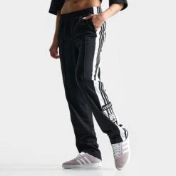 Women's Adidas Adicolor Adibreak Snap Track Pants Black - IB5924 001