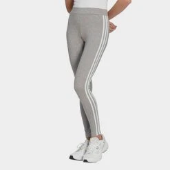 Women's Adidas Originals Adicolor Classics 3-Stripes Leggings Medium Grey Heather - IB7384 035