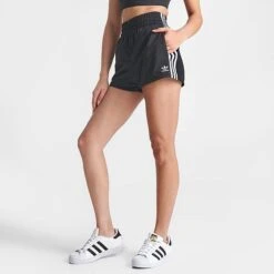 Women's Adidas Originals 3-Stripes Shorts Black - IB7426 001