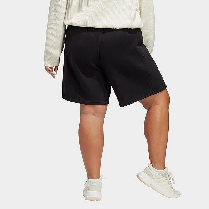 Women's Adidas ALL SZN Fleece Shorts (Plus Size) Black - IC1607 001 4 Women's Adidas ALL SZN Fleece Shorts (Plus Size) Black - IC1607 001 - Image 2