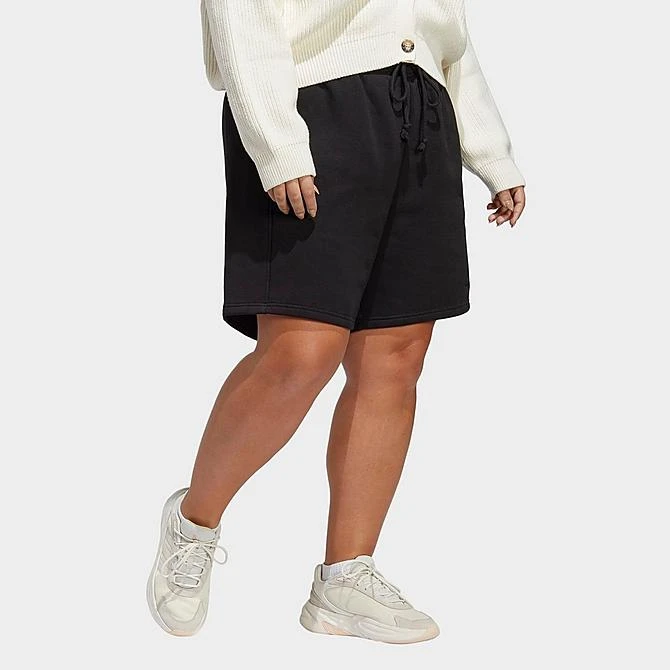 Women's Adidas ALL SZN Fleece Shorts (Plus Size) Black - IC1607 001 5 Women's Adidas ALL SZN Fleece Shorts (Plus Size) Black - IC1607 001 - Image 3