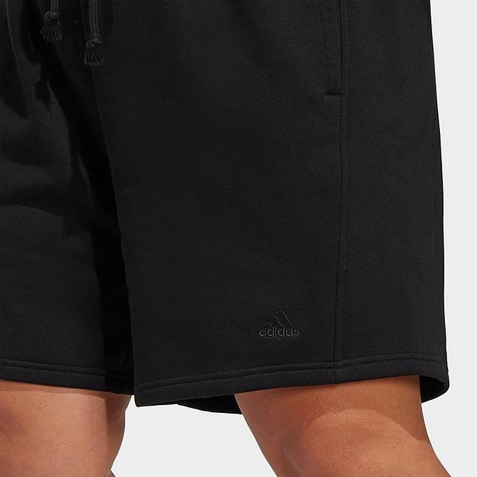 Women's Adidas ALL SZN Fleece Shorts (Plus Size) Black - IC1607 001 6 Women's Adidas ALL SZN Fleece Shorts (Plus Size) Black - IC1607 001 - Image 4