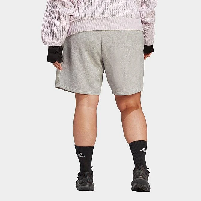 Women's Adidas ALL SZN Fleece Shorts (Plus Size) Medium Grey Heather - IC1608 035 4 Women's Adidas ALL SZN Fleece Shorts (Plus Size) Medium Grey Heather - IC1608 035 - Image 2