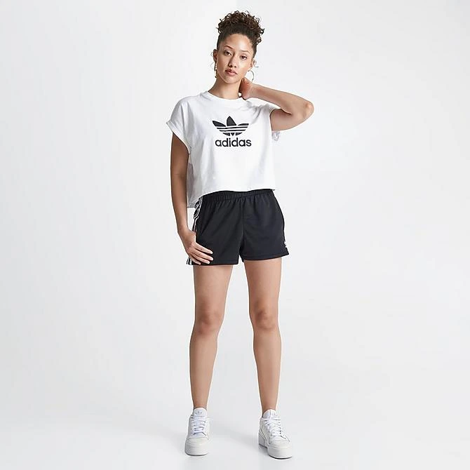 Women's Adidas Originals Adicolor Classics Cropped Trefoil T-Shirt White - IC5467 100 4 Women's Adidas Originals Adicolor Classics Cropped Trefoil T-Shirt White - IC5467 100 - Image 2