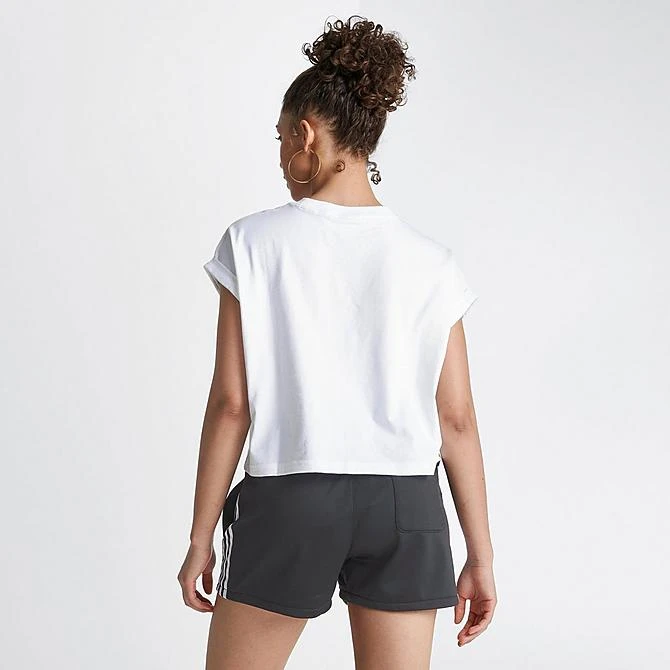 Women's Adidas Originals Adicolor Classics Cropped Trefoil T-Shirt White - IC5467 100 6 Women's Adidas Originals Adicolor Classics Cropped Trefoil T-Shirt White - IC5467 100 - Image 4