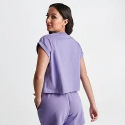 Women's Adidas Originals Adicolor Classics Cropped Trefoil T-Shirt Magic Lilac - IC5468 518 -Fashion General Store IC5468 518 M4