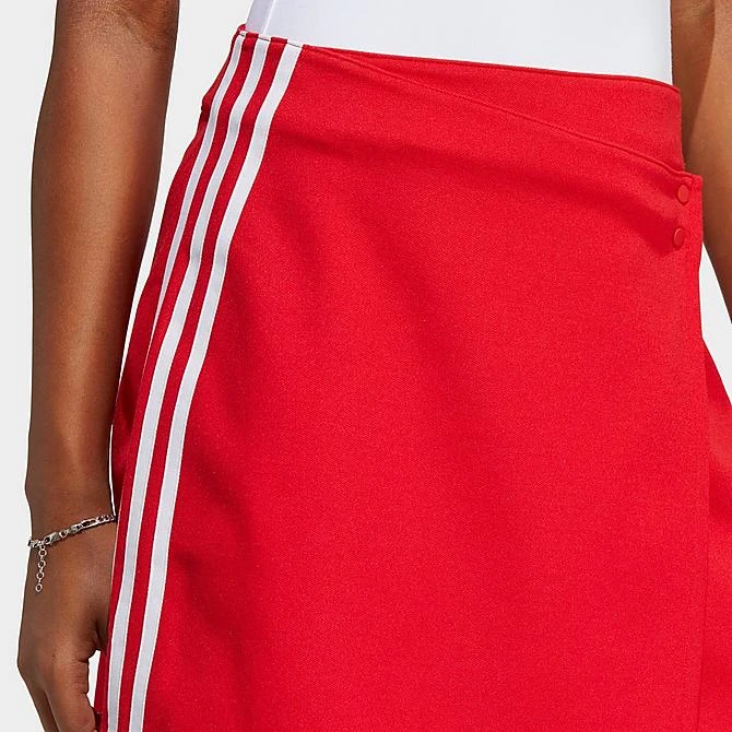 Women's Adidas Originals Adicolor Classics 3-Stripes Short Wrapping Skirt Better Scarlet - IC5477 610 7 Women's Adidas Originals Adicolor Classics 3-Stripes Short Wrapping Skirt Better Scarlet - IC5477 610 - Image 5