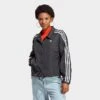 Women's Adidas Originals Adicolor Classics 3-Stripes Coach Jacket Black - IC5478 001 -Fashion General Store IC5478 001 M1