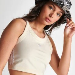 Women's Adidas Originals Crop Tank Wonder White - IC6062 100 -Fashion General Store IC6062 100 M5