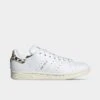 Women's Adidas Originals Stan Smith Casual Shoes White Leather/Off White/Wonder White/Leopard Accent - IE4634 100 -Fashion General Store IE4634 100 P1