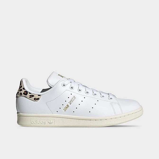 Women's Adidas Originals Stan Smith Casual Shoes White Leather/Off White/Wonder White/Leopard Accent - IE4634 100 3 Women's Adidas Originals Stan Smith Casual Shoes White Leather/Off White/Wonder White/Leopard Accent - IE4634 100