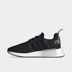 Women's Adidas Originals NMD_R1 Casual Shoes Black/White/Grey - IE9611 001