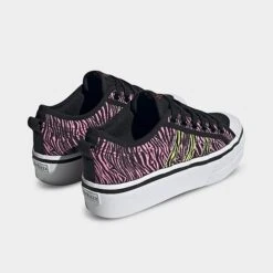 Women's Adidas Originals Nizza Platform Casual Shoes Black/Solar Yellow/Bliss Pink - IE9626 001 -Fashion General Store IE9626 001 P4