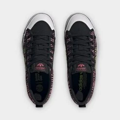 Women's Adidas Originals Nizza Platform Casual Shoes Black/Solar Yellow/Bliss Pink - IE9626 001 -Fashion General Store IE9626 001 P5