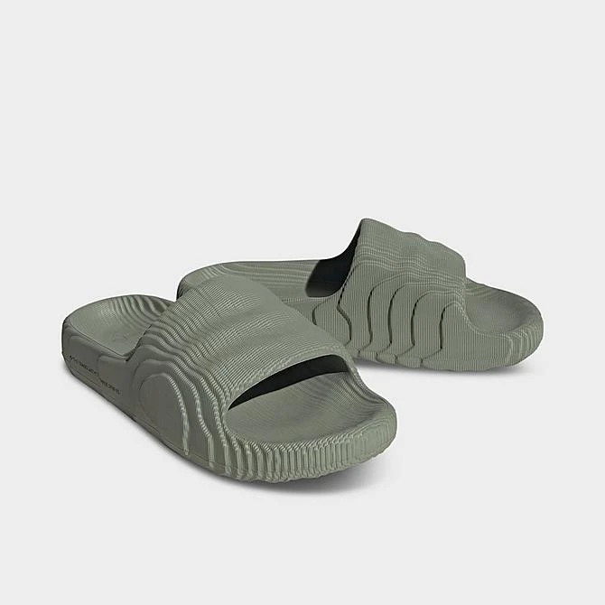 Adidas Originals Adilette 22 Slide Sandals Silver Green/Silver Green/Black - IG8264 338 4 Adidas Originals Adilette 22 Slide Sandals Silver Green/Silver Green/Black - IG8264 338 - Image 2