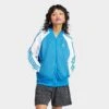 Women's Adidas Adicolor Classics Oversized Superstar Track Top Jacket Bluebird - II0718 430