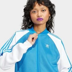 Women's Adidas Adicolor Classics Oversized Superstar Track Top Jacket Bluebird - II0718 430 -Fashion General Store II0718 430 M5
