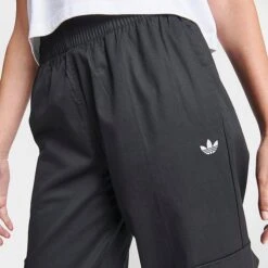 Women's Adidas Originals Wide Cargo Pants Black - IJ8183 001 -Fashion General Store IJ8183 001 M4