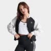 Women's Adidas Adicolor Classics Trefoil College Bomber Jacket Black - IK0435 001 -Fashion General Store IK0435 001 M1