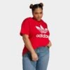Women's Adidas Originals Adicolor Classics Trefoil T-Shirt (Plus Size) Better Scarlet - IK4042 610 -Fashion General Store IK4042 610 M1