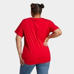 Women's Adidas Originals Adicolor Classics Trefoil T-Shirt (Plus Size) Better Scarlet - IK4042 610 -Fashion General Store IK4042 610 M3