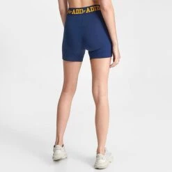 Women's Adidas Varsity Booty Shorts Navy/Gold - IL2421 415 -Fashion General Store IL2421 415 M4