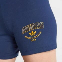 Women's Adidas Varsity Booty Shorts Navy/Gold - IL2421 415 -Fashion General Store IL2421 415 M6