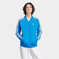 Women's Adidas Originals Adicolor Classic Superstar Track Top Jacket Bluebird - IL3794 430