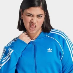 Women's Adidas Adicolor Classics Superstar Track Top (Plus Size) Bluebird - IL6656 430 -Fashion General Store IL6656 430 M5