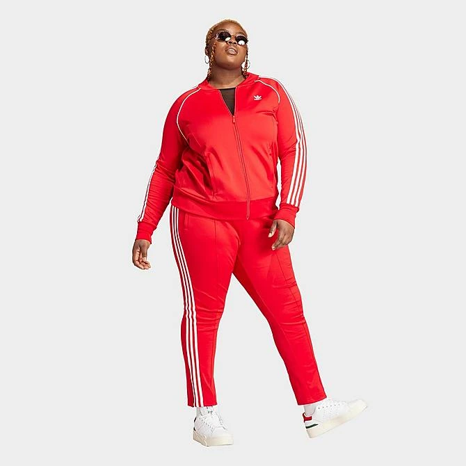 Women's Adidas Originals Adicolor Superstar Track Pants (Plus Size) Better Scarlet - IL9048 610 4 Women's Adidas Originals Adicolor Superstar Track Pants (Plus Size) Better Scarlet - IL9048 610 - Image 2