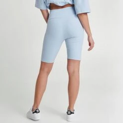 Women's Adidas Originals Rib Biker Shorts Blue Dawn - IL9622 450 -Fashion General Store IL9622 450 M4
