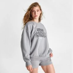 Women's Adidas Originals BF Varsity Crewneck Sweatshirt Solid Grey - IN7108 020 -Fashion General Store IN7108 020 M3