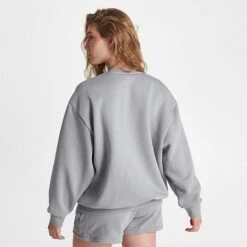 Women's Adidas Originals BF Varsity Crewneck Sweatshirt Solid Grey - IN7108 020 -Fashion General Store IN7108 020 M4