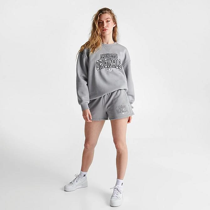 Women's Adidas Originals Varsity Shorts Grey - IN7110 020 4 Women's Adidas Originals Varsity Shorts Grey - IN7110 020 - Image 2