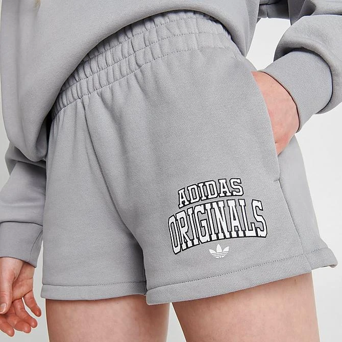 Women's Adidas Originals Varsity Shorts Grey - IN7110 020 7 Women's Adidas Originals Varsity Shorts Grey - IN7110 020 - Image 5