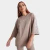 Women's Adidas Originals Oversized T-Shirt Chalky Brown - IQ3400 236 -Fashion General Store IQ3400 236 M1