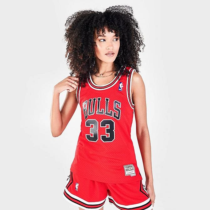Women's Mitchell & Ness Chicago Bulls NBA Scottie Pippen Hardwood Classics 1997-98 Swingman Jersey Red - JEL18120 RED 5 Women's Mitchell & Ness Chicago Bulls NBA Scottie Pippen Hardwood Classics 1997-98 Swingman Jersey Red - JEL18120 RED - Image 3