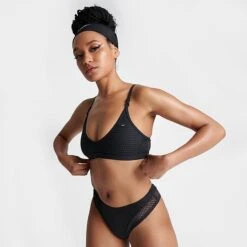 Women's Nike Swim Mesh Top Black - NESSD256 001